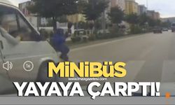 Minibüs yayaya çarptı
