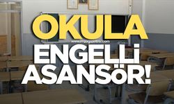 Okula engelli asansör!