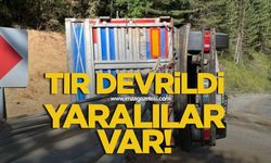 Tır devrildi! Yaralılar var