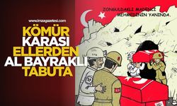 Kömür Karası Ellerden Al Bayraklı Tabuta... Şerif Cihan'dan Pençe Kilit Şehitleri İçin Dokunaklı Çizgi...