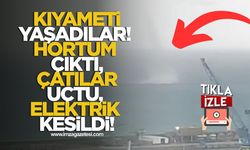 Kıyameti yaşadılar! Hortum çıktı, çatılar uçtu, elektrik kesildi!