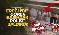 Ereğli'de Kavgayı Ayırmak İsteyen Polise Saldırdı!