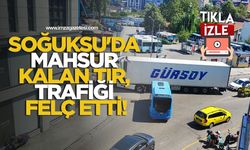 Soğuksu'da Mahsur Kalan Tır, Trafiği Felç Etti!