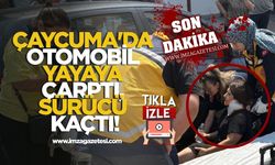 Çaycuma'da Otomobil Yayaya Çarptı, Sürücü Kaçtı!