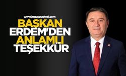 Zonguldak Belediye Başkanı Erdem'den Anlamlı Teşekkür...