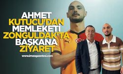 Galatasaray'ın yıldız futbolcusu Ahmet Kutucu'dan memleketi Zonguldak'ta Başkana Ziyaret...