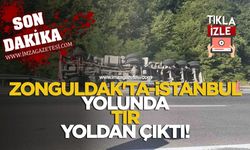 Zonguldak-İstanbul yolunda tır yoldan çıktı!