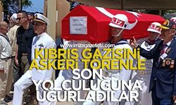 Kıbrıs Gazisi Yılmaz Dereli askeri törenle son yolculuğuna uğurlandı