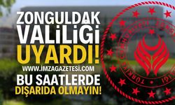 Zonguldak Valiliği'nden Önemli Duyuru