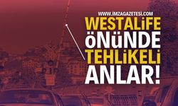 Zonguldak WestaLife Önünde Tehlikeli Anlar!