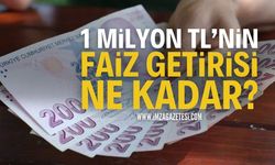 1 Milyon TL'nin 92 Günlük Faiz Getirisi: Mevduat faizi
