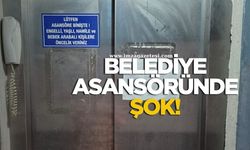 Belediyeye ait asansörde şok!