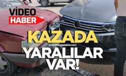 İki otomobilin kazasında yaralılar var