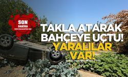 Karayolunda korkutan kaza! Araç Bahçeye Uçtu, 1’i Ağır 5 Yaralı!