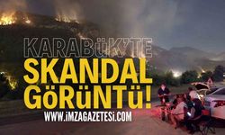 Karabük'te Skandal Görüntü: Keyif Yaparak Yangını İzlediler
