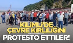 Kilimli'de çevre kirliliğini protesto ettiler