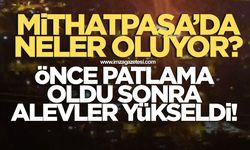 Mithatpaşa'da neler oluyor? Önce patlama oldu sonra alevler yükseldi