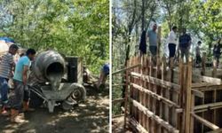 GÜMELİ’DE 50 TONLUK SU DEPOSU İNŞAATI TAM GAZ DEVAM EDİYOR...