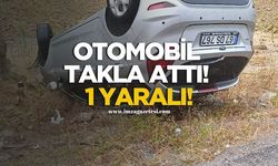 Otomobil takla attı! 1 yaralı!
