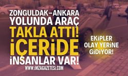 Zonguldak Ankara Yolunda Araç Takla Attı!