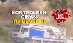 Zonguldak’ta Kontrolden Çıkan Tır Devrildi!