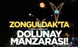 Zonguldak'ta dolunay manzarası