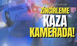 Zincirleme kaza kamerada...