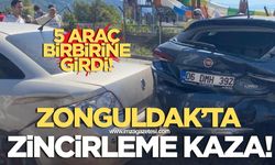 Zonguldak'ta zincirleme kaza! 5 araç birbirine girdi