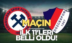 Zonguldakspor-Düzcespor maçının ilk 11’leri belli oldu