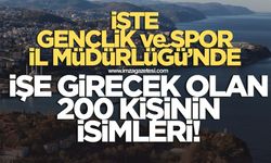 İşte Gençlik ve Spor İl Müdürlüğü işçi alımı kura sonucunda işe girecek olan 200 kişi