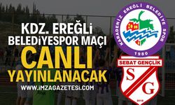 Kdz.Ereğli Belediyespor Sebat Gençlik Spor maçı canlı yayınlanacak