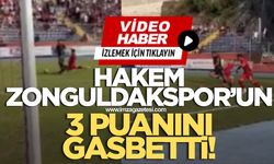 Maçın hakemi Zonguldakspor’un 3 puanını gasbetti