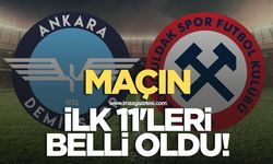 Zonguldakspor Ankara Demirspor maçının ilk 11’leri belli oldu