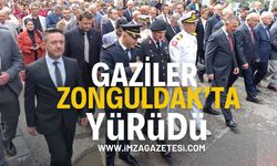 Gaziler Zonguldak'ta yürüdü!