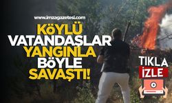 Karabük 18 saattir yanıyor! Köylü vatandaşlar yangın böyle savaştı!