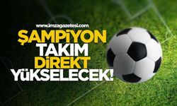 Şampiyon takım direkt yükselecek