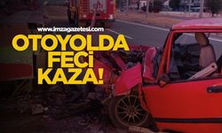 Tırın dorsesine çarptı!