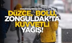 Düzce, Bolu ve Zonguldak’ta Kuvvetli Yağış Uyarısı!