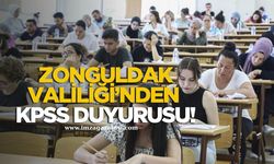 Zonguldak Valiliği'nden KPSS duyurusu!