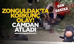 Zonguldak'ta korkunç olay camdan atladı!