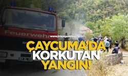 Çaycuma'da korkutan yangın!