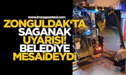 Zonguldak'ta Sağanak Uyarısı Belediye Ekipleri Gece Mesaisindeydi