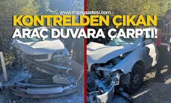 Kontrolden Çıkan Araç Duvara Çarptı! Yaralılar Var