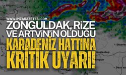 Zonguldak, Rize ve Artvin'in Olduğu Karadeniz Hattına Uyarı!