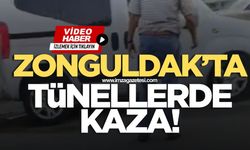 Zonguldak'ta tünellerde kaza! Beton bariyerlere çarptı
