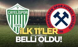Çayelispor Zonguldakspor Maçının İlk 11’leri Belli Oldu