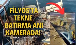 Fi̇lyos'ta Tekne Batırma Anı Kamerada! Alkollü Saldırgan Kayıt Altına Alındı