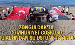 Zonguldak'ta Cumhuriyet Coşkusu Su Altından Su Üstüne Taşındı!