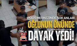 Polis Merkezinde Şok Anlar! Çocuğunun Önünde Dayak Yedi!