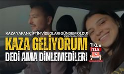Video Çekerken Kaza Yapan Çiftin Panik Anları Gündem Oldu!
